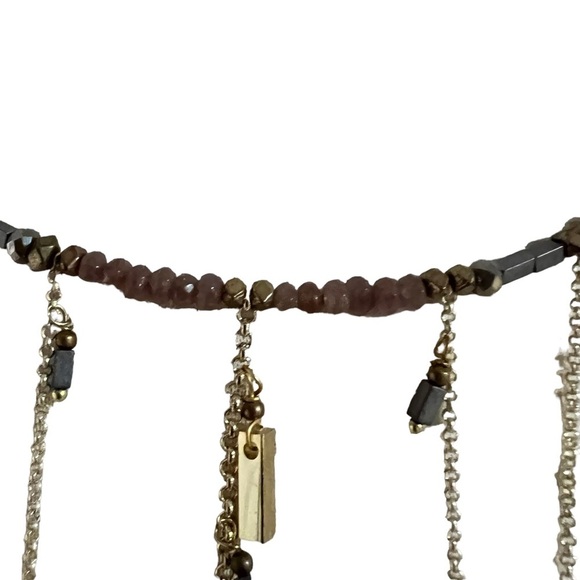 NAKAMOL Handcrafted Choker Necklace Beaded Crystals & Stones Adjustable - Picture 12 of 12